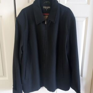 MARK ANDRE NEW YORK PEACOAT WOOL BLEND XL. BLACK